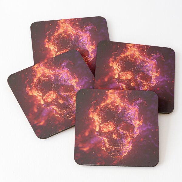 Artikelvorschau, Fractal Fire Skull – Infernal Psy Energy 3 entworfen und verkauft von RH Design Lab.