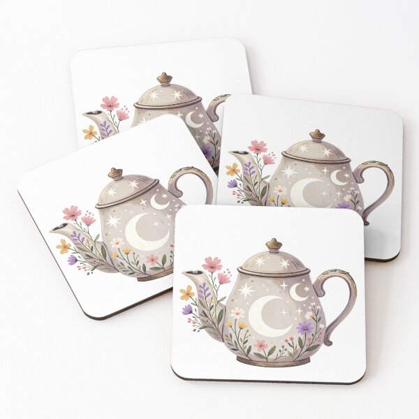 Item preview, Moon Teapot Sticker | Celestial Tea Aesthetic designed and sold by AillustriaAK.