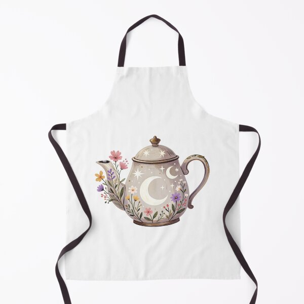 Aperçu de l'œuvre Moon Teapot Sticker | Celestial Tea Aesthetic créée et vendue par AillustriaAK.