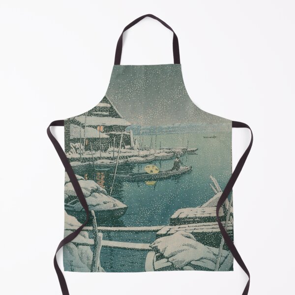 Item preview, Snow at Okawabata River - Kawase Hasui Shin-hanga designed and sold by vekotpu.
