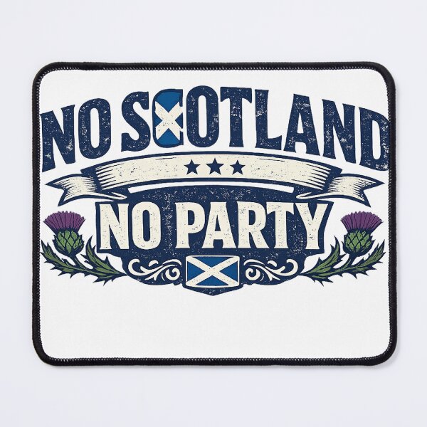 Item preview, No Scotland No Party Scottish Pride Vintage T-Shirt Design designed and sold by CreativeNest Prints.