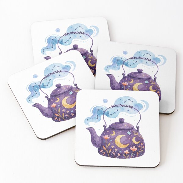 Item preview, Moon Teapot Sticker | Celestial Tea Aesthetic designed and sold by AillustriaAK.