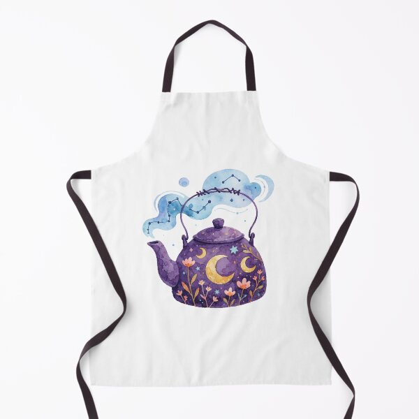 Aperçu de l'œuvre Moon Teapot Sticker | Celestial Tea Aesthetic créée et vendue par AillustriaAK.