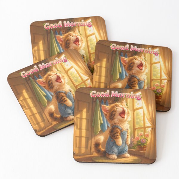 Item preview, Morning Purrfection designed and sold by DeepikaKrishna.
