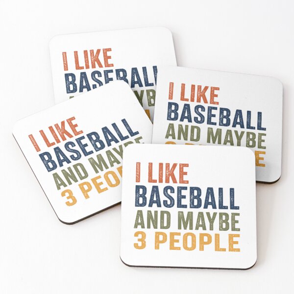 Item preview, I Like Baseball And Maybe 3 People – Vintage Sunset Typography designed and sold by HumansStuck12.