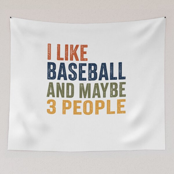 Item preview, I Like Baseball And Maybe 3 People – Vintage Sunset Typography designed and sold by HumansStuck12.