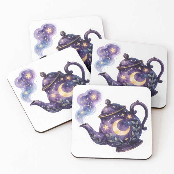 Item preview, Moon Teapot Sticker | Celestial Tea Aesthetic designed and sold by AillustriaAK.