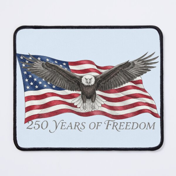 Item preview, 250 Years of Freedom Patriotic Eagle American Flag Vintage designed and sold by BreezifyDesignStudio.