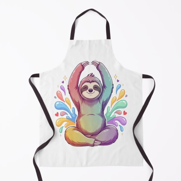 Item preview, Slow, Calm & Awesome Rainbow Sloth Yoga Cute Animal T-Shirt designed and sold by RBToper.