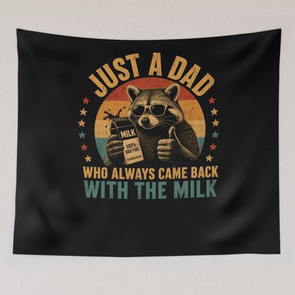 Item preview, Just A Dad Who Always Came Back With The Milk Funny Father Raccoon Dad Fuel designed and sold by RetroMini2026.