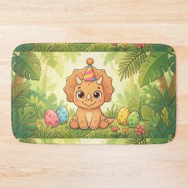 Item preview, Cute Baby Dinosaur Birthday Party - Whimsical Cartoon Dino Art designed and sold by MemoMetaverse.
