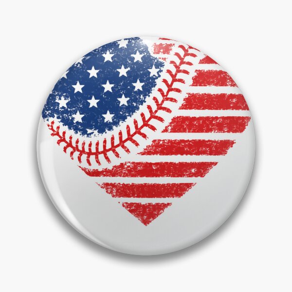 Item preview, American Flag Baseball Heart – Patriotic Sports Love designed and sold by HumansStuck12.