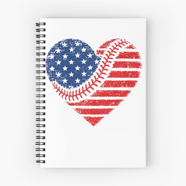 Item preview, American Flag Baseball Heart – Patriotic Sports Love designed and sold by HumansStuck12.