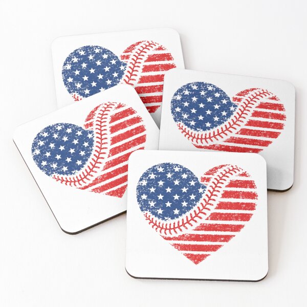 Item preview, American Flag Baseball Heart – Patriotic Sports Love designed and sold by HumansStuck12.