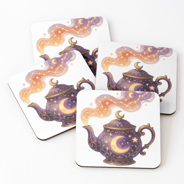 Item preview, Moon Teapot Sticker | Celestial Tea Aesthetic designed and sold by AillustriaAK.