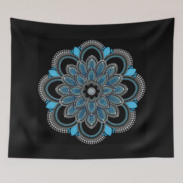 Item preview, Blue Teal and silver Mandala  designed and sold by ElexisND.