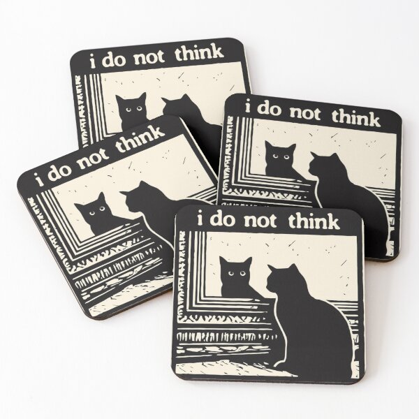 Item preview, "I do not think therefore I do not am" cat  designed and sold by Catstars.