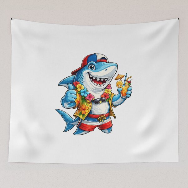 Item preview, shark on vacation designed and sold by Looplk.