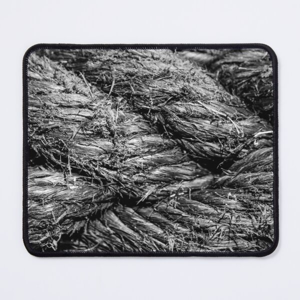 Item preview, Close-Up Black And White Twisted Rope Texture With Frayed Hemp Fibers Nautical Detail designed and sold by Nmallia.