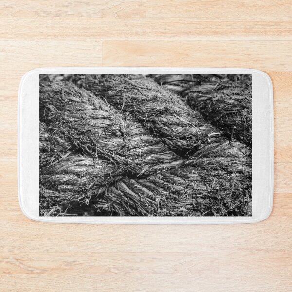 Item preview, Close-Up Black And White Twisted Rope Texture With Frayed Hemp Fibers Nautical Detail designed and sold by Nmallia.