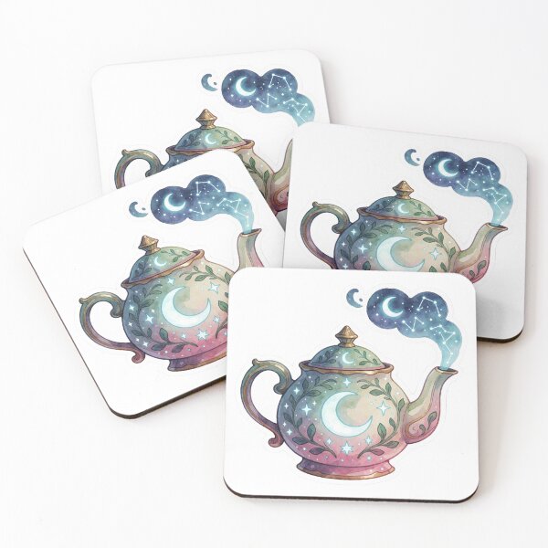 Item preview, Moon Teapot Sticker | Celestial Tea Aesthetic designed and sold by AillustriaAK.