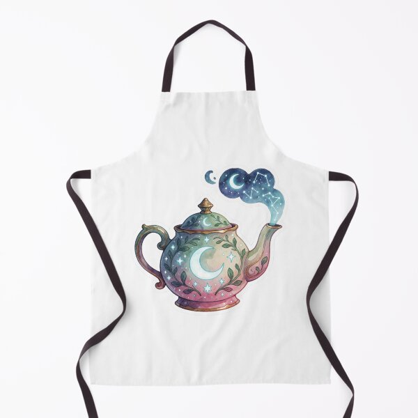 Aperçu de l'œuvre Moon Teapot Sticker | Celestial Tea Aesthetic créée et vendue par AillustriaAK.