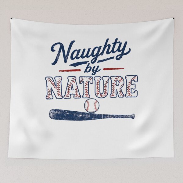 Item preview, Naughty By Nature – Vintage Baseball Typography designed and sold by HumansStuck12.
