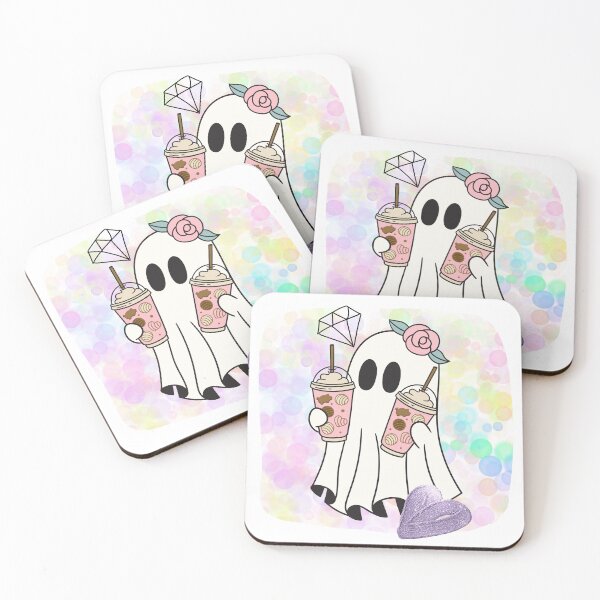 Item preview, Summerween ghost with milkshakes designed and sold by WildWoodlandWitch.