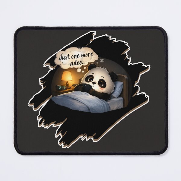 Item preview, Just One More Video Sleepy Panda Sticker designed and sold by EnginerdStudio.