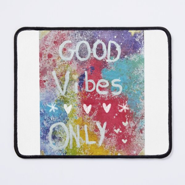 Item preview, Good Vibes Only-Colourful Canvas Painting Design designed and sold by SanjanaArtistic.