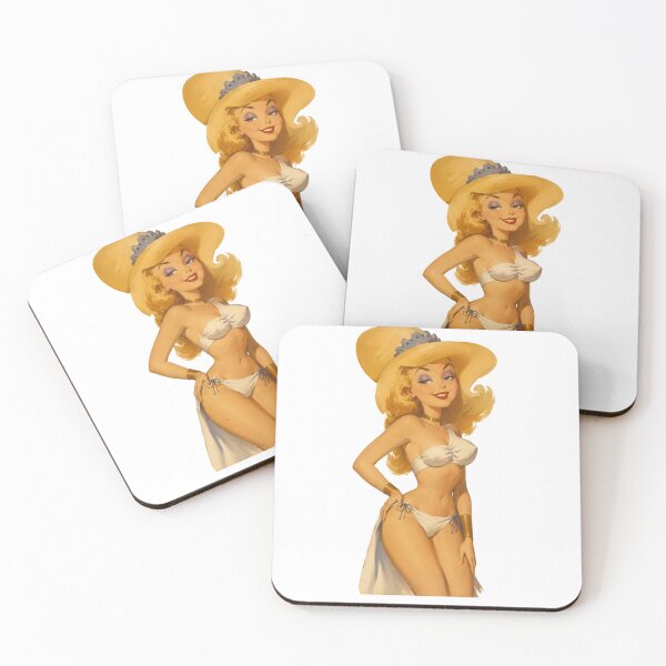 Item preview, Gothic Blonde Pinup – Vintage Cartoon Inspired Retro Art designed and sold by Cosplayvintage.