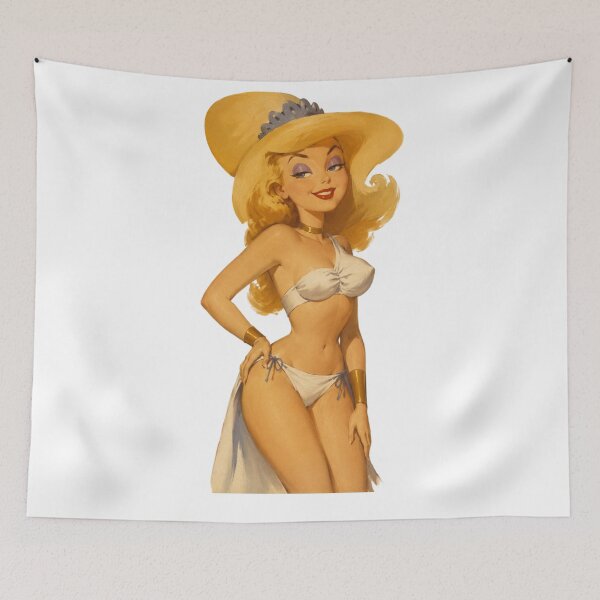 Item preview, Gothic Blonde Pinup – Vintage Cartoon Inspired Retro Art designed and sold by Cosplayvintage.
