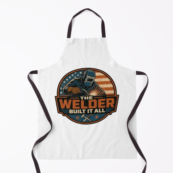 Item preview, Welders Built This Vintage Blue Collar Proud Welder Badge designed and sold by The Curio Cabinet.