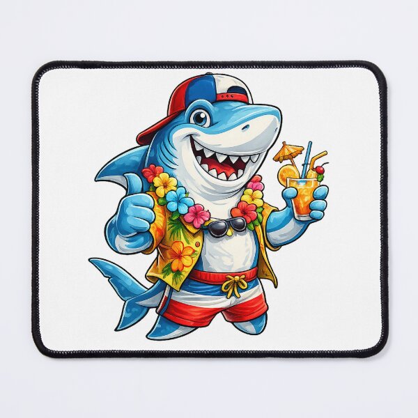 Item preview, small shark on vacation designed and sold by Looplk.