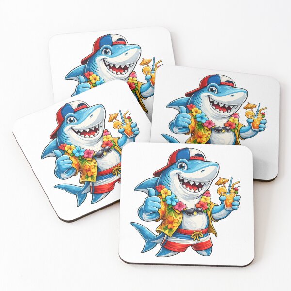 Item preview, small shark on vacation designed and sold by Looplk.