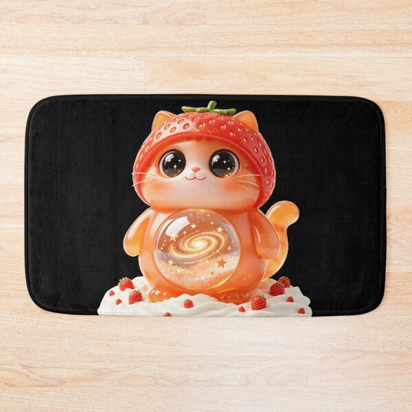 Item preview, Emerald Cat - Strawberry Dream: The Berry Cute Starlight Kitten designed and sold by ABYSSLAB.