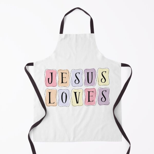 Item preview, Jesus Loves Pastel Christian Typography Art designed and sold by dfranc.