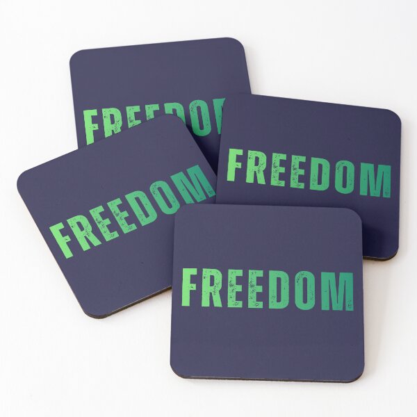 Item preview, Freedom Typography Green Distressed Text Design designed and sold by EchoPrint Co..
