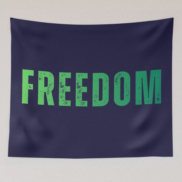 Item preview, Freedom Typography Green Distressed Text Design designed and sold by EchoPrint Co..