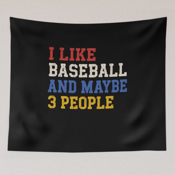 Item preview, I Like Baseball And Maybe 3 People – Neutral Vintage Edition designed and sold by HumansStuck12.