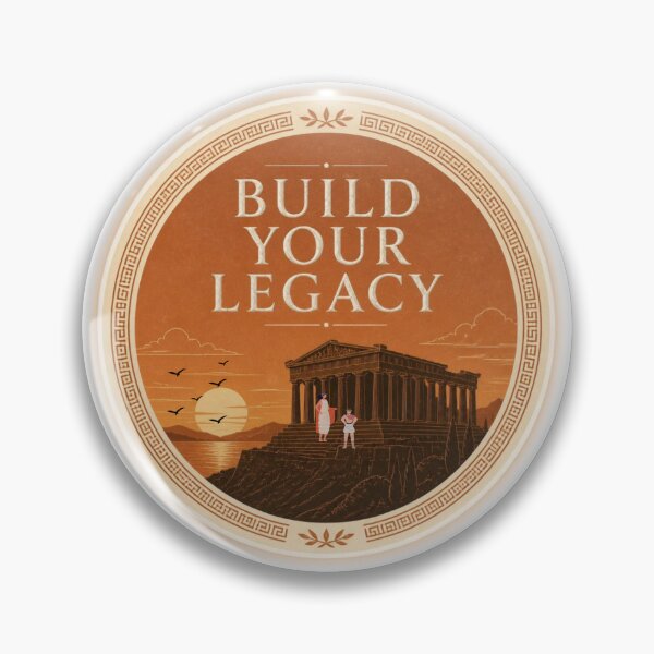 Item preview, Build Your Legacy Sticker – Ancient Greek Temple Motivation, Success Mindset Inspirational Design designed and sold by Pandey14.