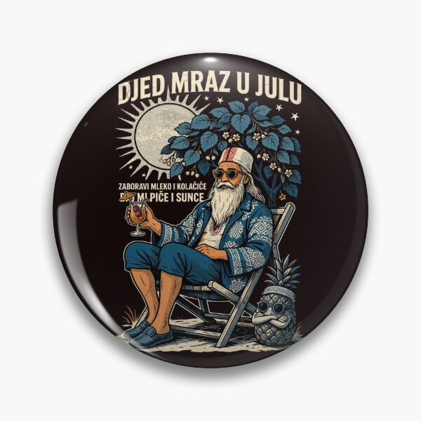 Item preview, Djed Mraz U Julu – Croatian Serbian Bosnian Santa Christmas in July Funny Summer Shirt Balkans Gift V1 designed and sold by DarylWelsh2024.