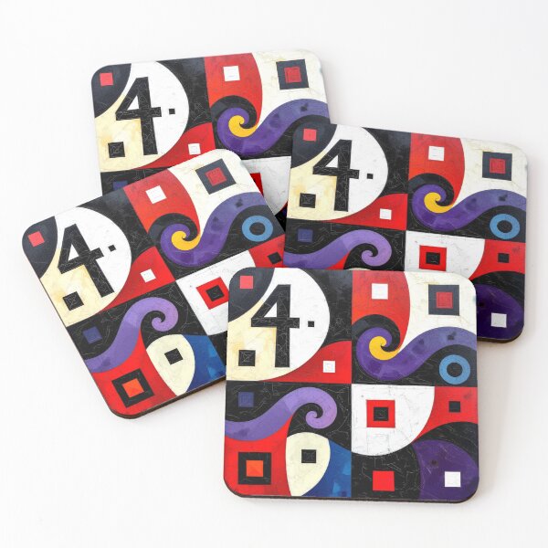 Item preview, wavy geometry colorful geometric abstract design designed and sold by SmashingDeals.