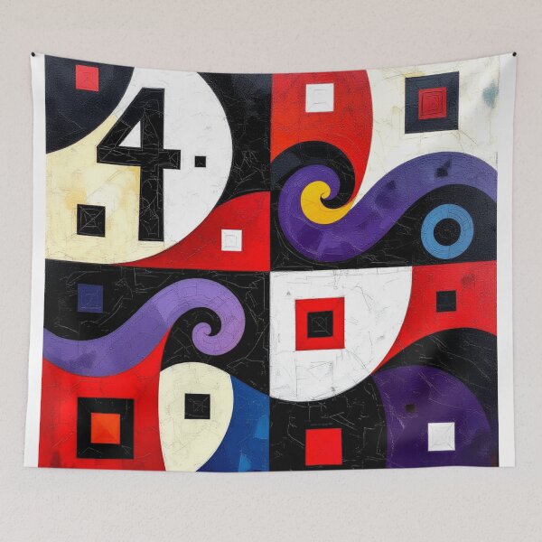 Item preview, wavy geometry colorful geometric abstract design designed and sold by SmashingDeals.