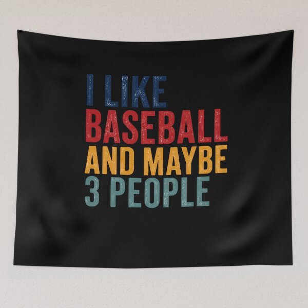 Item preview, I Like Baseball And Maybe 3 People – Patriotic Retro Colors designed and sold by HumansStuck12.