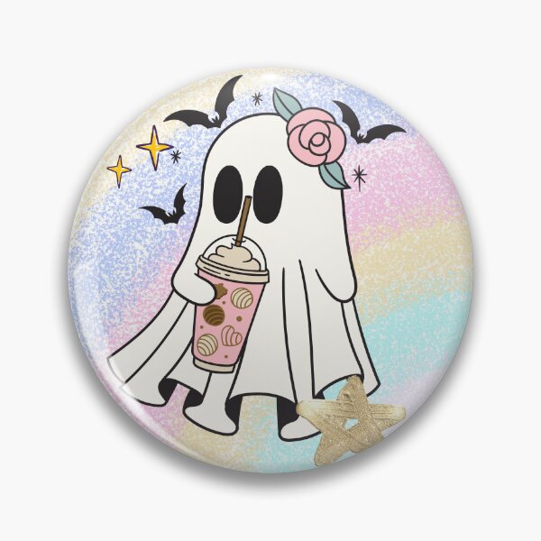 Item preview, Summerween ghost with milkshake and Bats designed and sold by WildWoodlandWitch.