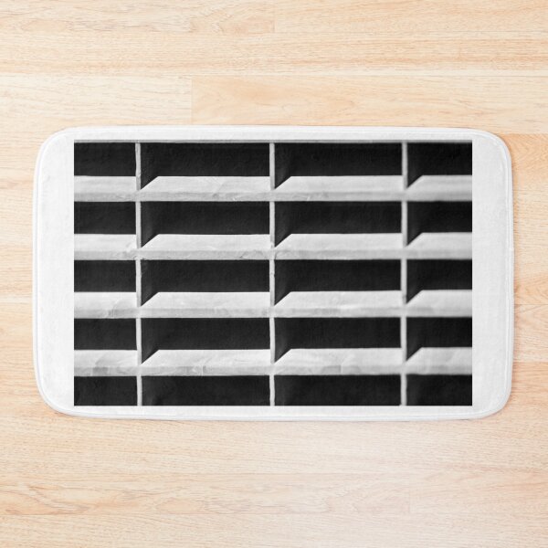 Item preview, Black And White Air Vent Grille Close-Up Pattern Abstract Industrial Geometry Texture Background designed and sold by Nmallia.