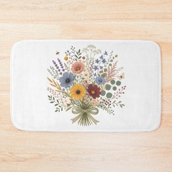 Item preview, Summer bouquet with wildflowers & butterflies | Floral flower design designed and sold by filou designs.