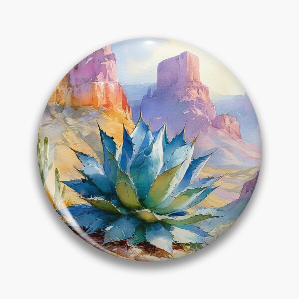 Item preview, Desert Cactus Watercolor Art | Southwestern Red Mountains Landscape designed and sold by MargaretWiktor.