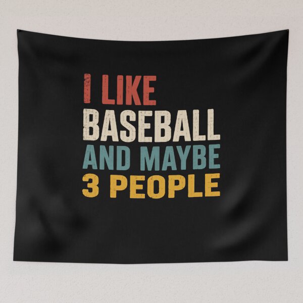 Item preview, I Like Baseball And Maybe 3 People – Retro Sunset Colors designed and sold by HumansStuck12.